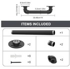 1ft Industrial Staircase Handrail Non-slip Pipe Bar Foot Rail Wall Mount Stair