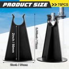 200 Pcs Plastic Rebar Chair Black Concrete Tool Fits  3 To  5 21 4x1 97 Inch