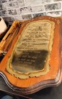 Vintage Ten Commandments Wood Wall Plaque W  Gold Tin 10x18  Wall Hanging Decor 