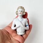 Lady Pin Cushion Half Doll Woman Figurine Porcelain Vtg Art Deco Germany