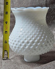Vintage White Hobnail Milk Glass Lamp Globe  5 5  Tall  Great Condition 