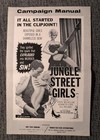Jungle Street Girls  1961 Movie Original Campaign Manual Provocative 11x17    