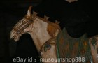 19 2  Old Chinese Tang Sancai Porcelain Dynasty Palace White Horse Steed Statue