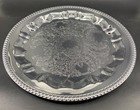 Vtg Irvinware Engraved Etched Chrome Silver Plate 15    Round Platter Serving Tray