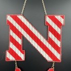 Embroidered Christmas Noel Hanging Sign banner  Folds For Easy Storage 