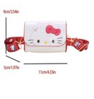 Hello Kitty Shoulder Bag Crossbody Sanrio Strap Change Purse Mini Cute White Red