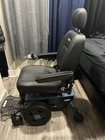Pride Jazzy Select Power Wheelchair Black blue 6-wheel Flip-up Armrests