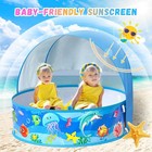 Baby Beach Tent  Pop-up Above Ground Pool  Foldable Kiddie Pool With Sun Shelter