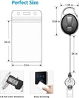    3 Pack Retractable Id Badge Holder With Clip Badge Reels  Clear Id Card Holder   