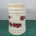 Vintage Warwick Fire Dept Biennial Parade Mug Stein Fire Engines Trucks 1986