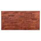 30   X 60  Rectangular Butcher Block Style Restaurant Table Top In Mahogany Wood