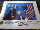 Custom President Donald Trump Assassination Attempt Autographed Photograph 8x10