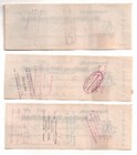 1899 Hallowell Maine Northern National Bank 3 Antique Checks W revenue Stamps  4