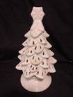 Yankee Candle  christmas Tree Luminary  8 5    Tea Light Holder White Ceramic