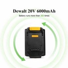 2 Pack 20v 6 0ah Lithium Ion Battery Compatible 20v Max Dcb200 For Dewalt Tools