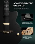 Moukey Bcc-100 Acoustic Electric Guitar With S Pickup Voulme Knob   Black