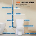 Uimoso Macerating Toilet System With 700w Pump Upflush Toilet For Basement