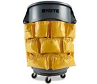 Yellow Trash Caddy Bag   Brute Compatible   Fits 32 - 50 Gallon Garbage Bins 