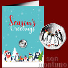 10 Pack   Gift Lot - Christmas Penguins 2017 Falkland Islands 50p Coin Sold Out