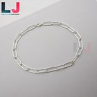Chunky Paperclip Chain Anklet Solid 925 Sterling Silver Ankle Bracelet All Size
