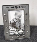 Me And My Teddy  Pewter Picture Frame By Malden Easel Mount 4x6in