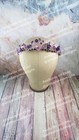 Purple Crystal Floral Tiara Wedding Rhinestone Headpiece  Flower Girl Tiara Prom