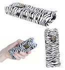 Police Zebra Rechargeable Led Stun Gun   Case Personal Alarm Women Self Defense