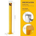 4 Pack 48  Height Bollard Post  4 5  Diameter  Yellow Safety Steel Bollard Post