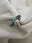 Vintage Native American Sterling Silver And Turquoise Ring Size 6