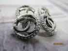 Chanel 4  Silver Metal   Cc Logo  Faux Pearls  Buttons 13 Mm Lot 4