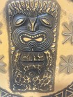 Vintage Tiki Wall Plaque Hand Painted Japan 14  Round Tribal Mask Decor