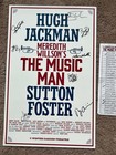 The Music Man Broadway Signed Hugh Jackman Sutton Foster Window Card   Props