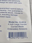 Gingher 4  Large Handle Curved Blade Embroidery Scissors W leather Sheath Nwt