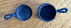 Vintage Miniature Cast Iron Pot And Flat Skillet Dollhouse Cookware