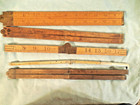 Antique Lot 5 Carpenter Rules 2 Stanley 1 Holland 2 Unbranded Folding   Caliper