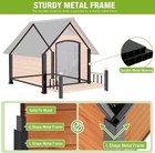 Large Outdoor Insulated Dog House Weatherproof Dog Kennel Indestructible Shelter