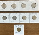 Kuwait 9 Coin Lot 1961-1971 50  20   5 Fils Km5 Km6 Km10 Km12 Km13