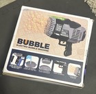 132 Hole Rocket Bubble Gun With Lights 10 000  Bubbles Per Minute 4 Kids  black 