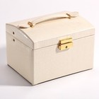 3 Layer Jewelry Box Organizer Pu Leather Portable Storage Case With Drawers Gift