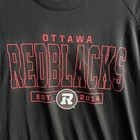 Ottawa Redblacks T-shirt Mens Xl Cfl Football New Era Black Performance