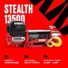 Stealth Winches 13500lb Truck Electric Winch For Suv Towing Trailer Recovery