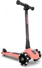 Scoot   Ride - Highwaykick 3 Children Adjustable Peach Led Standing Scooter