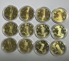 China 2003-2014 Traditional Lunar New Year Zodiac Commemorative Coin  Unc 12 Pcs