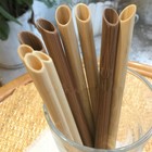 100pcs Eco Friendly Reusable Straw 21 5cm Carbonized Bamboo Smoothie Straws Poin