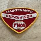 Vintage    rare    Twa Maintenance Supervisor Patch