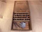 Vintage Letterpress   Ideal Engraving Head - Metal Type Font In Wood Case
