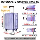 28 Inch - Clear Suitcase Cover 20 24 28 30 Inch - Waterproof Dustproof And An   