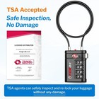 Forge Tsa Travel Luggage Lock  4 Dial Combination With 15  Steel Cable
