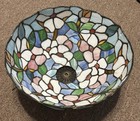Vintage Tiffany Style Stained Glass Floral Lamp Shade 12    Diameter Multicolor