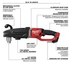 Milwaukee 2809-20 M18 Fuel Super Hawg 1 2  Right Angle Drill  tool Only  New